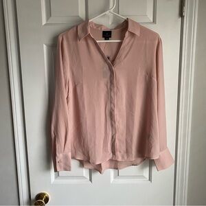 Worthington Pink Button Top Petite Medium NWT